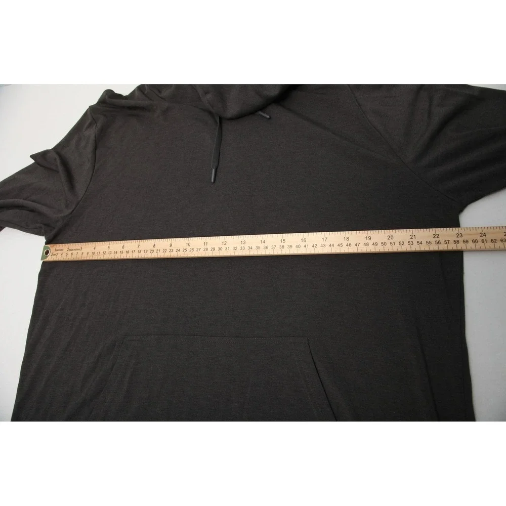 Cozy Earth Men's XL Premium Bamboo Viscose Pullover Hoodie Dark Gray